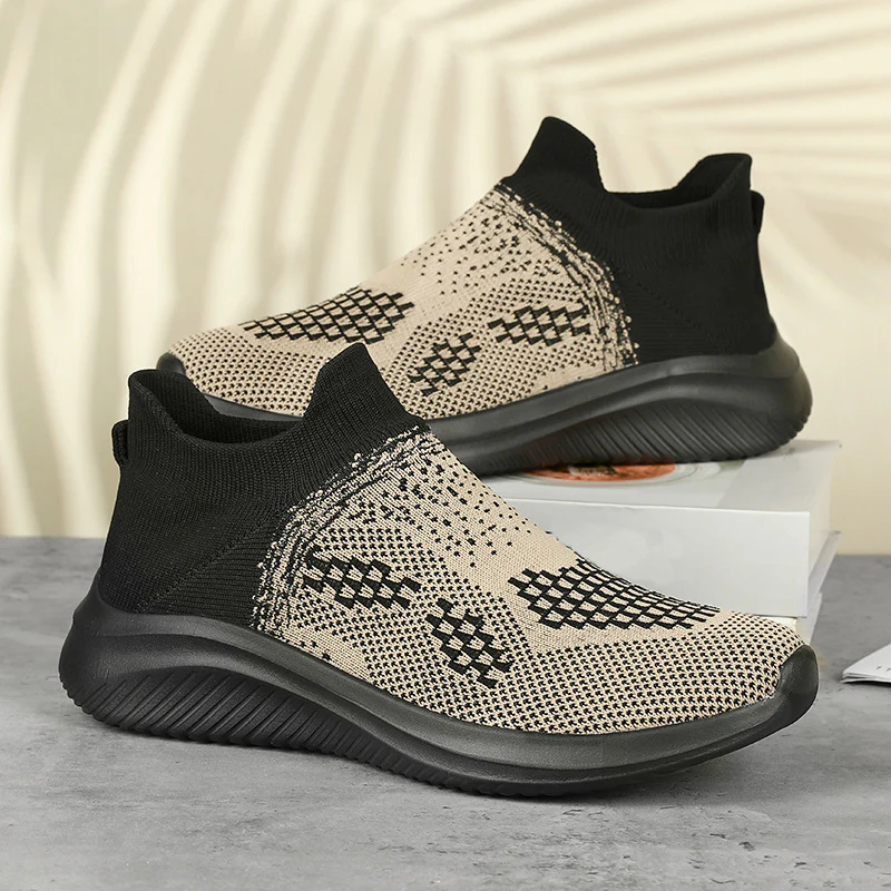 Damen Atmungsaktive Knöchelhohe Sneakers mit elastischem Strick-Obermaterial Heidi Mode - Image 2