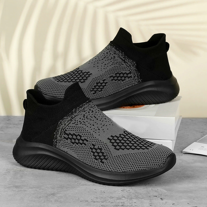Damen Atmungsaktive Knöchelhohe Sneakers mit elastischem Strick-Obermaterial Heidi Mode - Image 3
