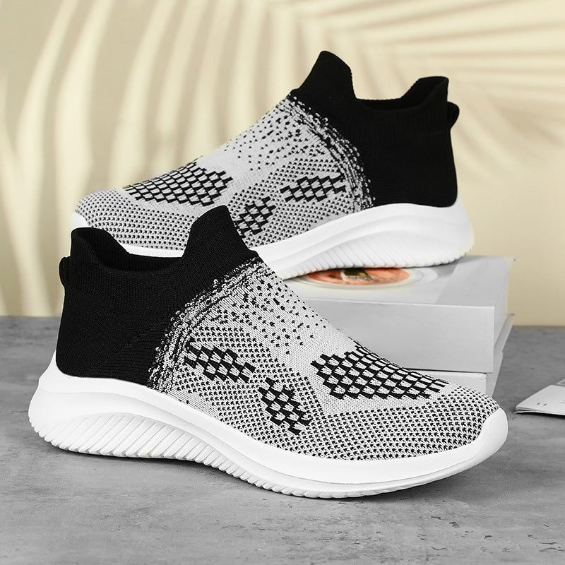 Damen Atmungsaktive Knöchelhohe Sneakers mit elastischem Strick-Obermaterial Heidi Mode - Image 4