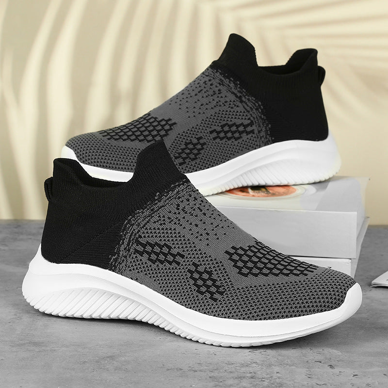 Damen Atmungsaktive Knöchelhohe Sneakers mit elastischem Strick-Obermaterial Heidi Mode - Image 5