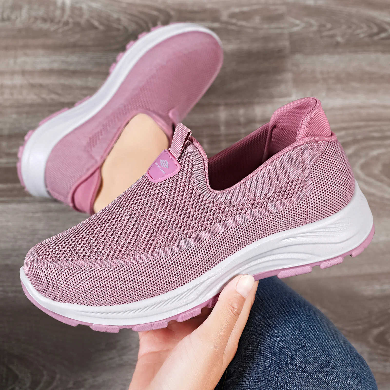 Damen Atmungsaktive Komfort-Sneaker mit elastischem Einsatz und dämpfender Sohle Heidi Mode - Image 3