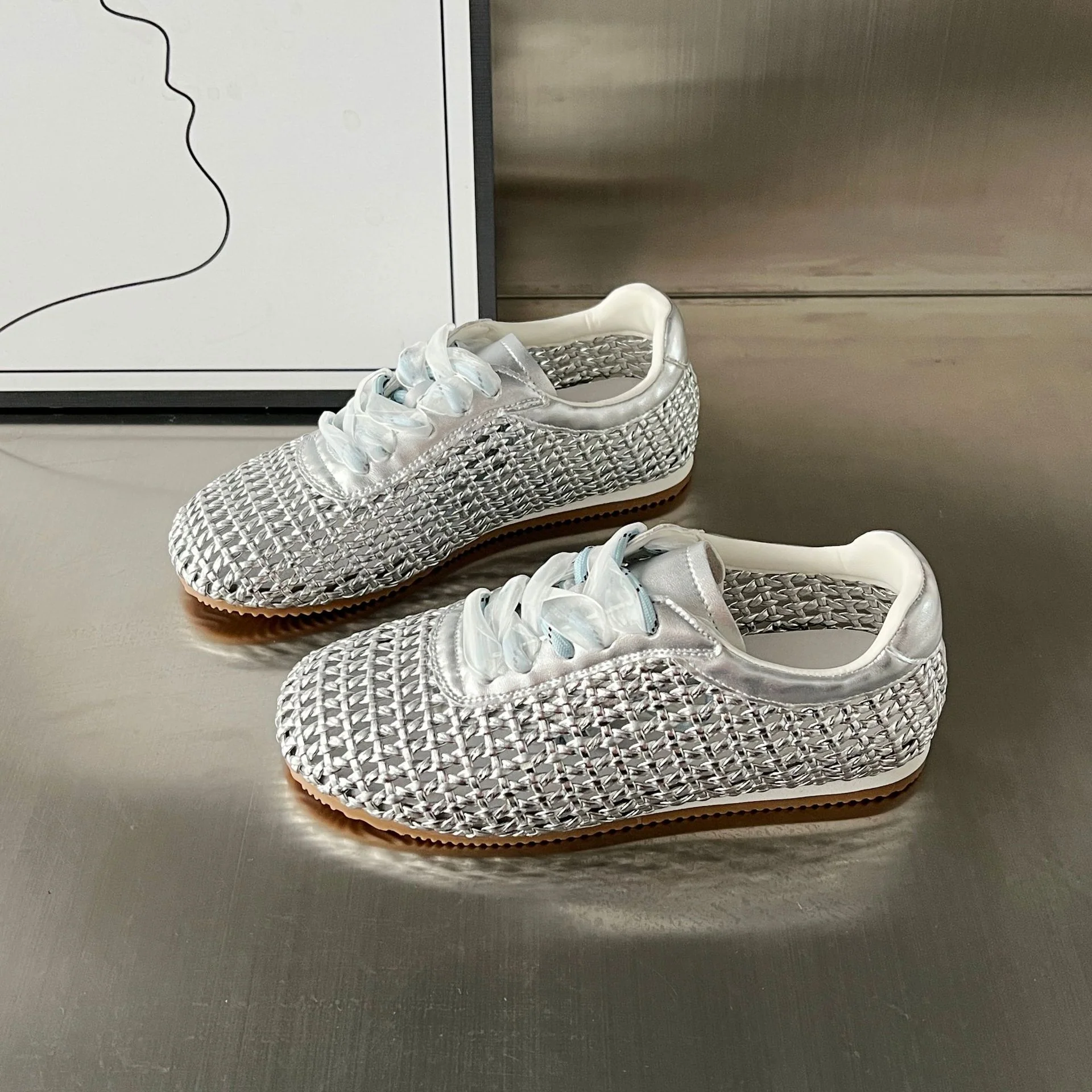 Damen Atmungsaktive Lace-Up Sneakers mit modischem Netzdesign Heidi Mode - Image 6