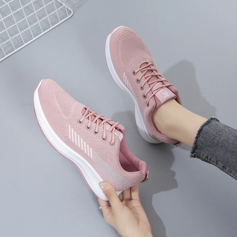 Damen Atmungsaktive Lauf-Sneaker mit elastischer Schnürung und dämpfender Sohle Heidi Mode - Image 2