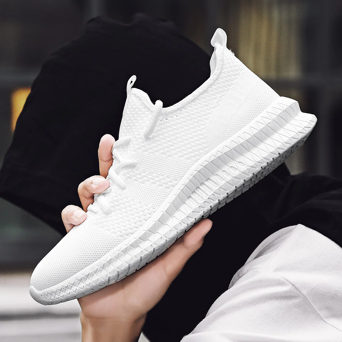 Damen Atmungsaktive Laufsneaker mit flexiblem Strickdesign Heidi Mode - Image 3