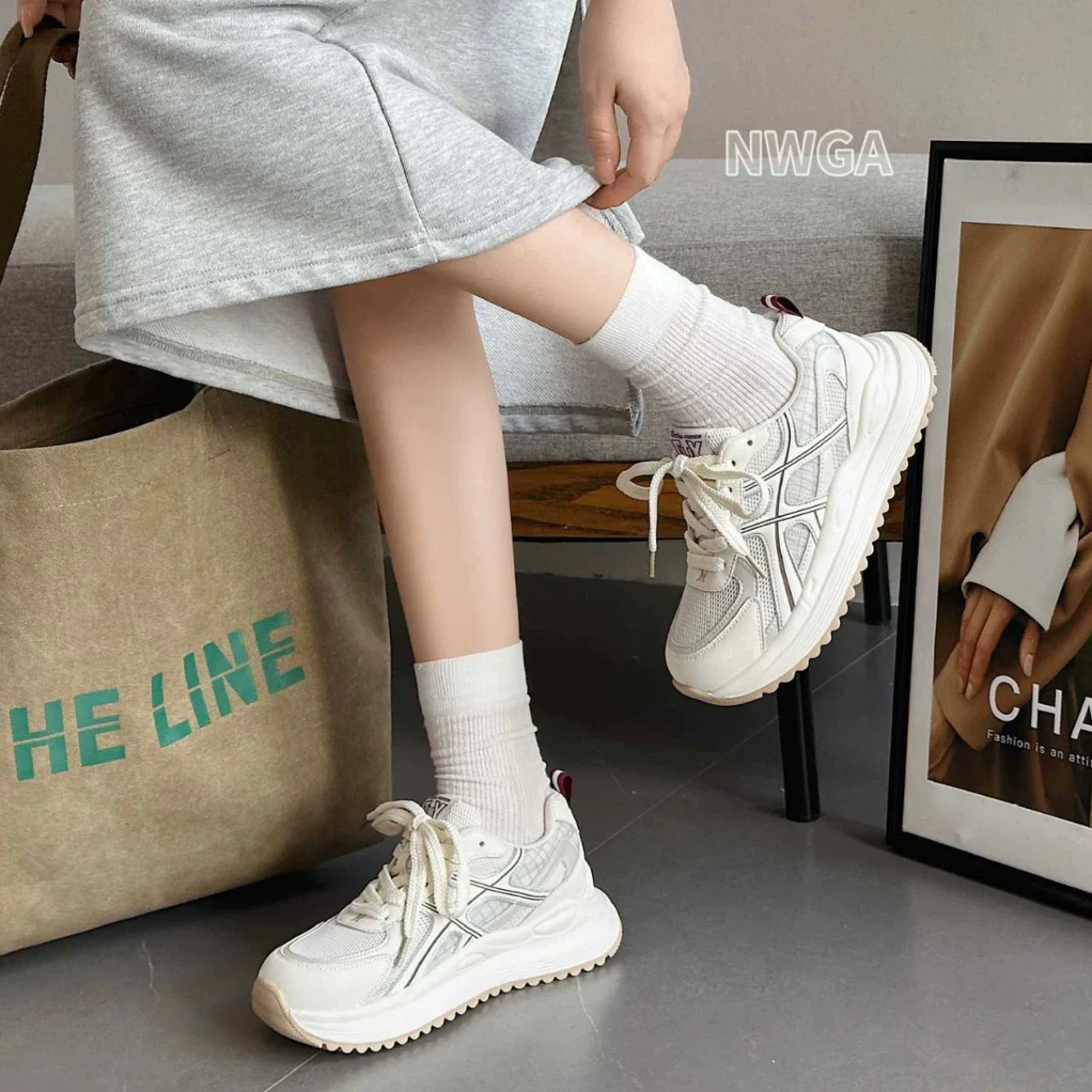 Damen Atmungsaktive Mesh-Sneaker mit Dämpfung Heidi Mode - Image 4