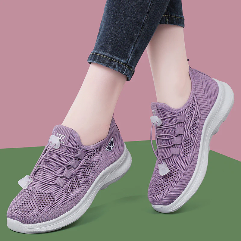 Damen Atmungsaktive Schnür-Sneaker mit flexibler Sohle Heidi Mode