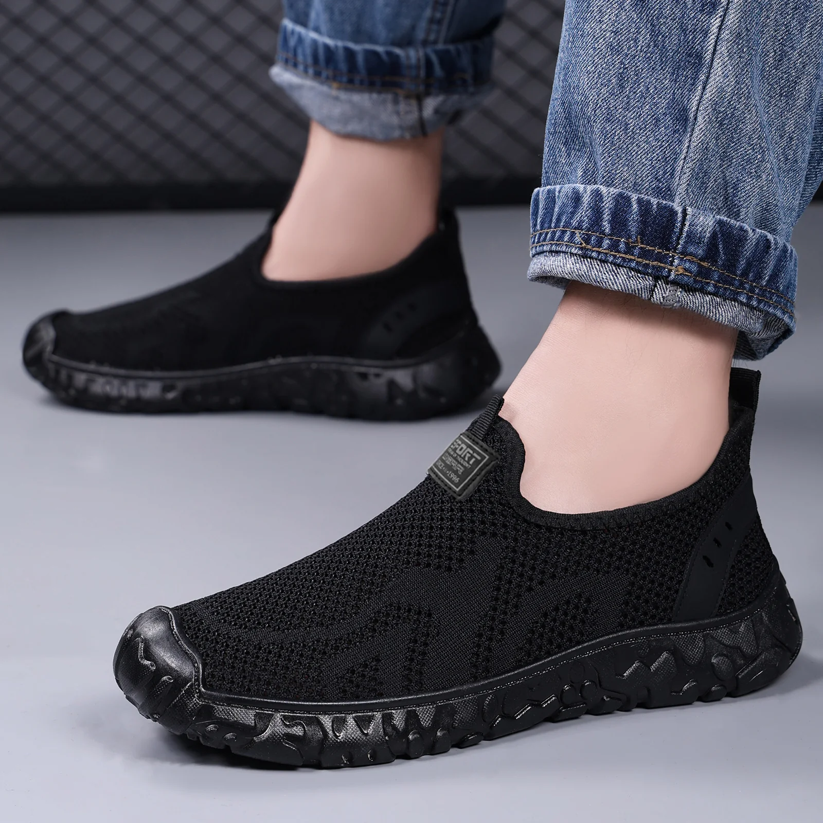 Damen Atmungsaktive Slip-On Freizeitschuhe mit elastischem Design Heidi Mode - Image 4