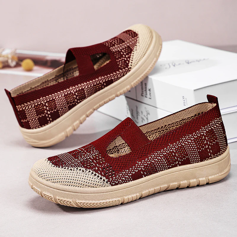 Damen Atmungsaktive Slip-On Freizeitschuhe mit elastischem Obermaterial Heidi Mode - Image 2