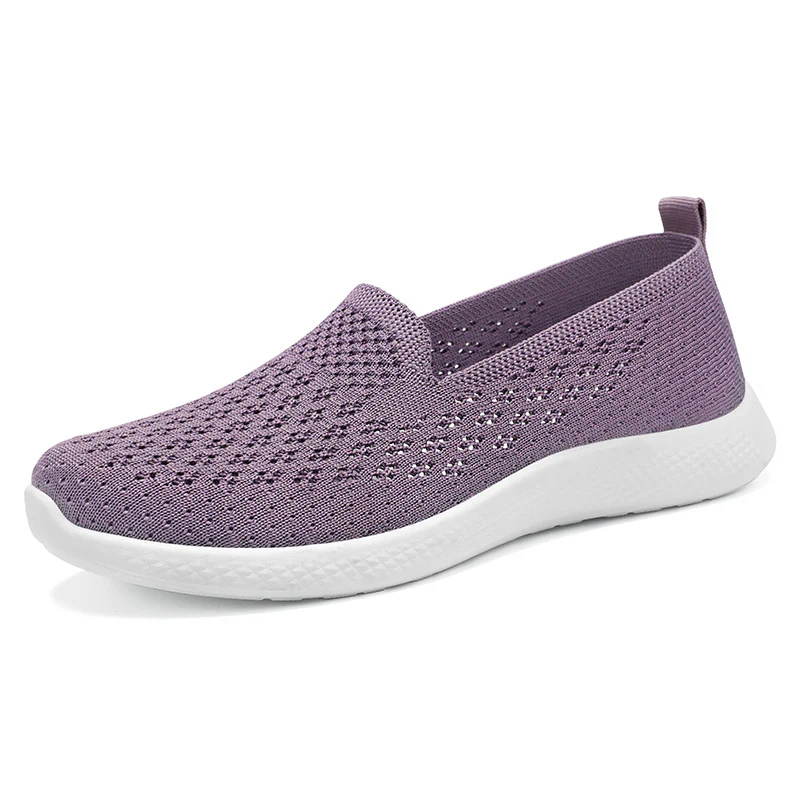Damen atmungsaktive Slip-On Freizeitschuhe mit elastischem Strickoberteil Heidi Mode - Image 6