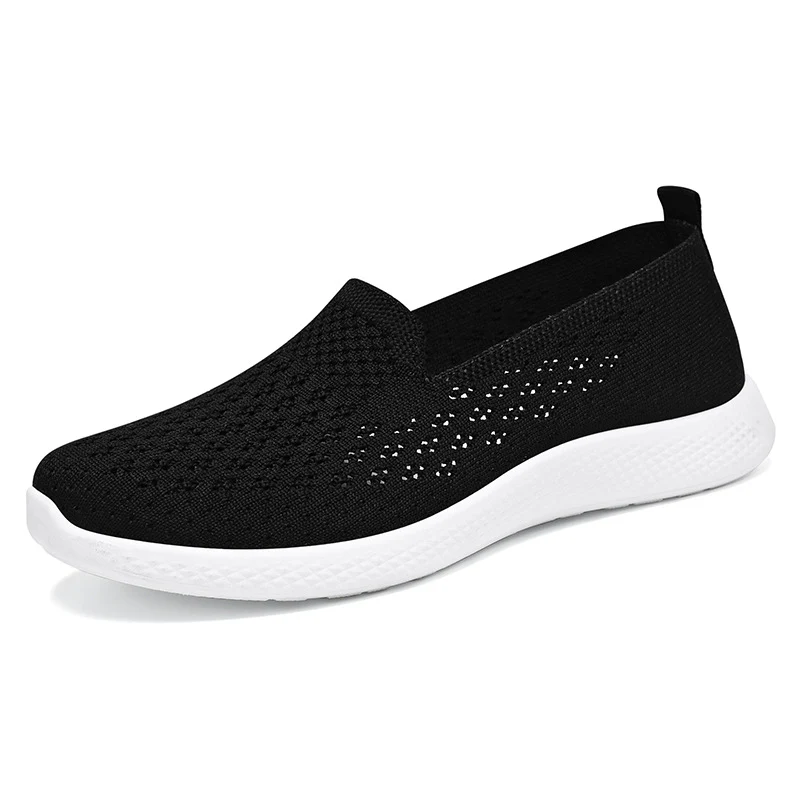Damen atmungsaktive Slip-On Freizeitschuhe mit elastischem Strickoberteil Heidi Mode - Image 9