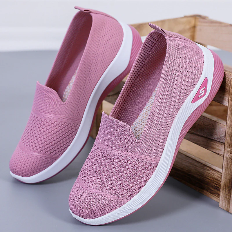 Damen Atmungsaktive Slip-On Freizeitschuhe mit elastischer Sohle Heidi Mode - Image 3