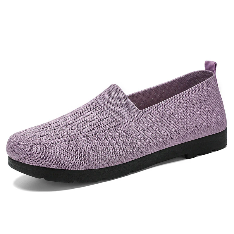 Damen Atmungsaktive Slip-On Freizeitschuhe mit flexiblem Strickdesign Heidi Mode - Image 9