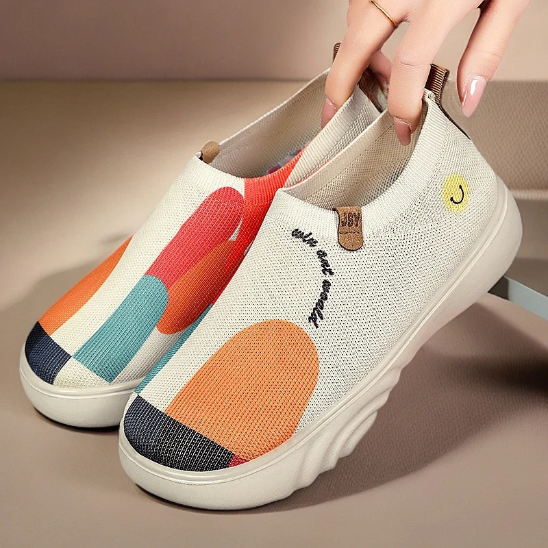 Damen Atmungsaktive Slip-On Freizeitschuhe mit modischem Design Heidi Mode - Image 3