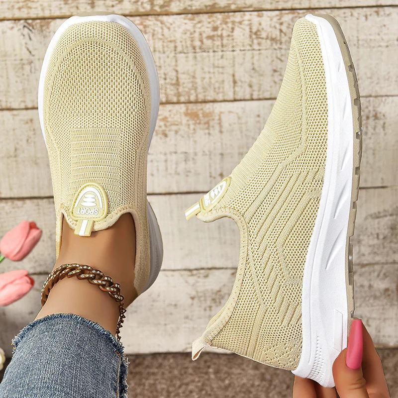 Damen Atmungsaktive Slip-On Sneakers mit elastischem Einsatz und dämpfender Sohle Heidi Mode - Image 2
