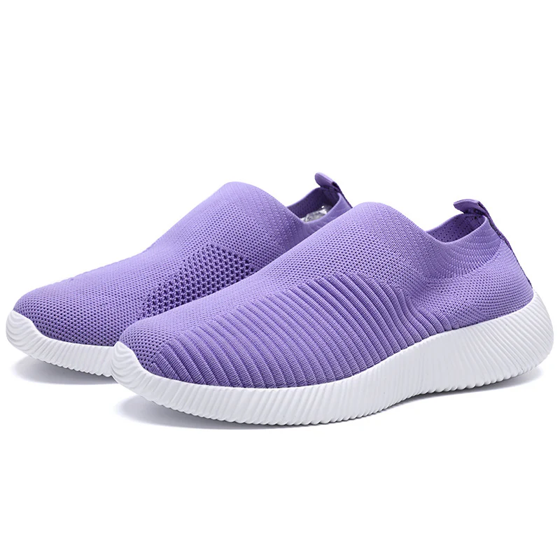 Damen atmungsaktive Slip-On Sneakers mit elastischem Obermaterial Heidi Mode