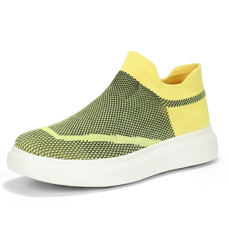 Damen Atmungsaktive Slip-On Sneakers mit elastischem Strickdesign Heidi Mode - Image 2