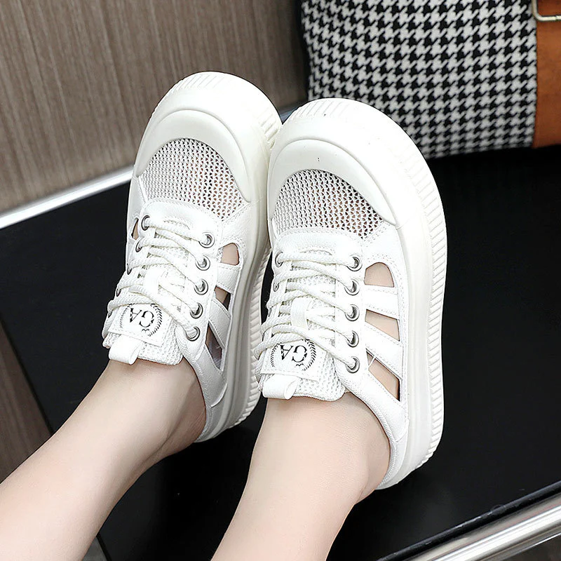Damen Atmungsaktive Slip-On Sneakers mit flexiblem Gummiboden und modischem Mesh-Obermaterial Heidi Mode - Image 4