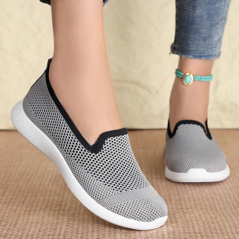 Damen Atmungsaktive Slip-On Sneakers mit flexiblem Mesh-Obermaterial Heidi Mode - Image 3