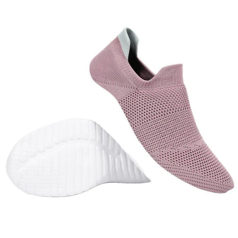 Damen Atmungsaktive Slip-On Sport Sneakers mit elastischem Tragegefühl Heidi Mode