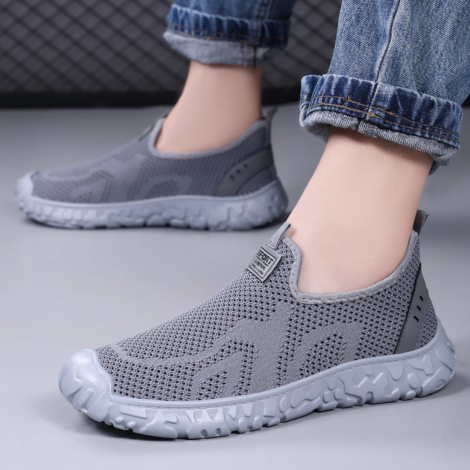Damen Atmungsaktive Slip-On Sport Sneakers mit flexiblem Mesh-Obermaterial Heidi Mode