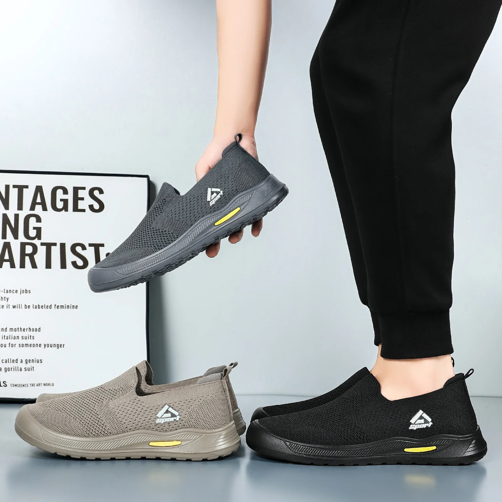 Damen Atmungsaktive Slip-On Sportliche Schuhe Heidi Mode - Image 4