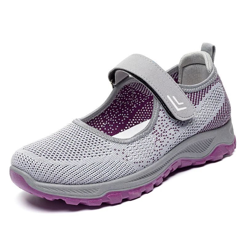 Damen Atmungsaktive Slip-On Sportschuhe mit verstellbarem Klettverschluss Heidi Mode - Image 5