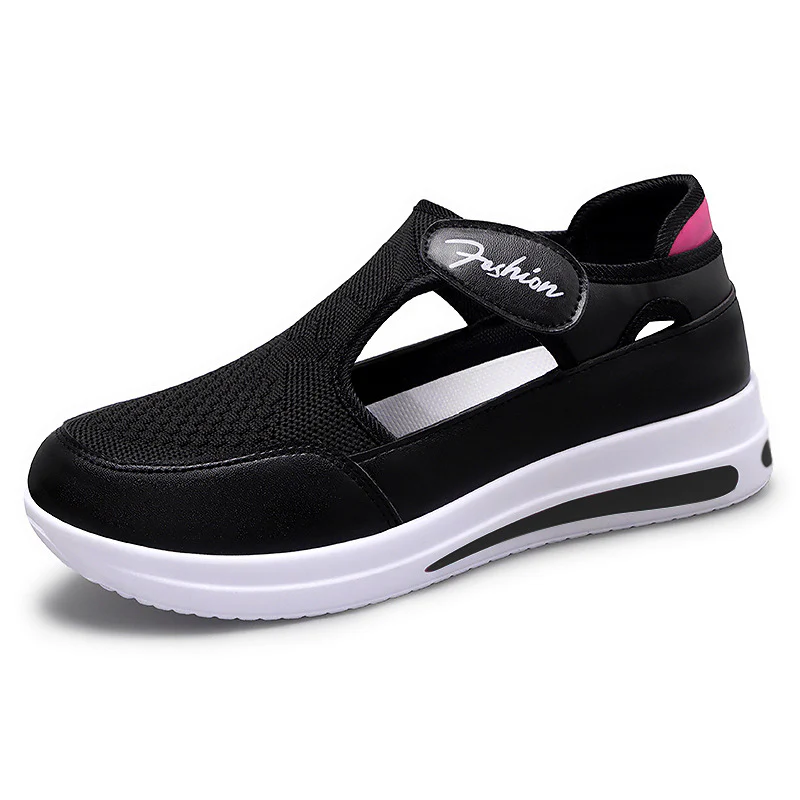 Damen Atmungsaktive Slip-On Sportschuhe mit verstellbarem Klettverschluss Heidi Mode - Image 7