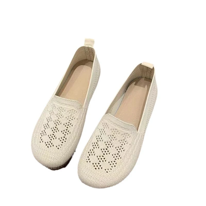 Damen atmungsaktive Slipper mit elastischem Einsatz und dekorativer Häkelstruktur Heidi Mode - Image 5