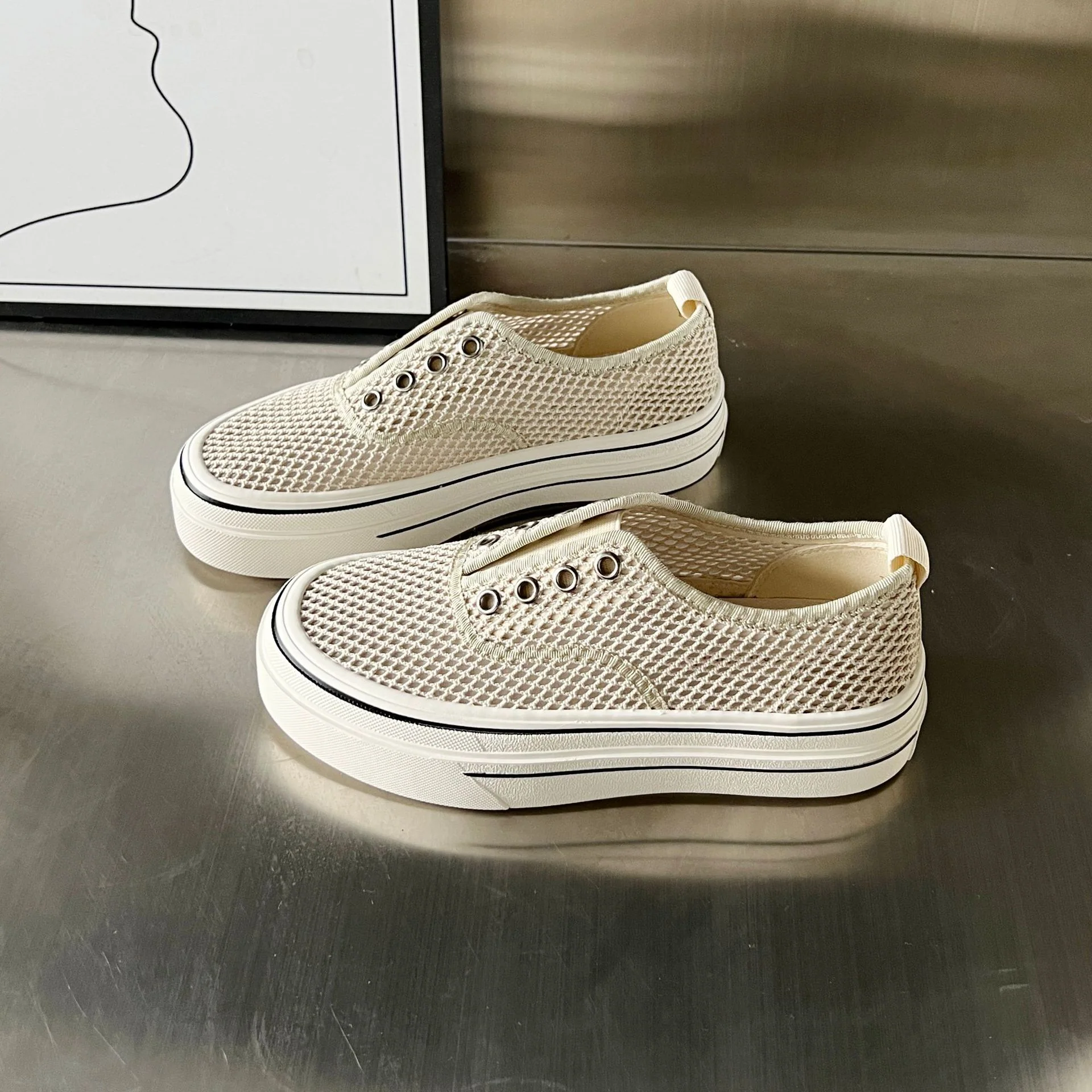 Damen Atmungsaktive Sneaker aus Mesh mit bequemem Innenfutter Heidi Mode - Image 6
