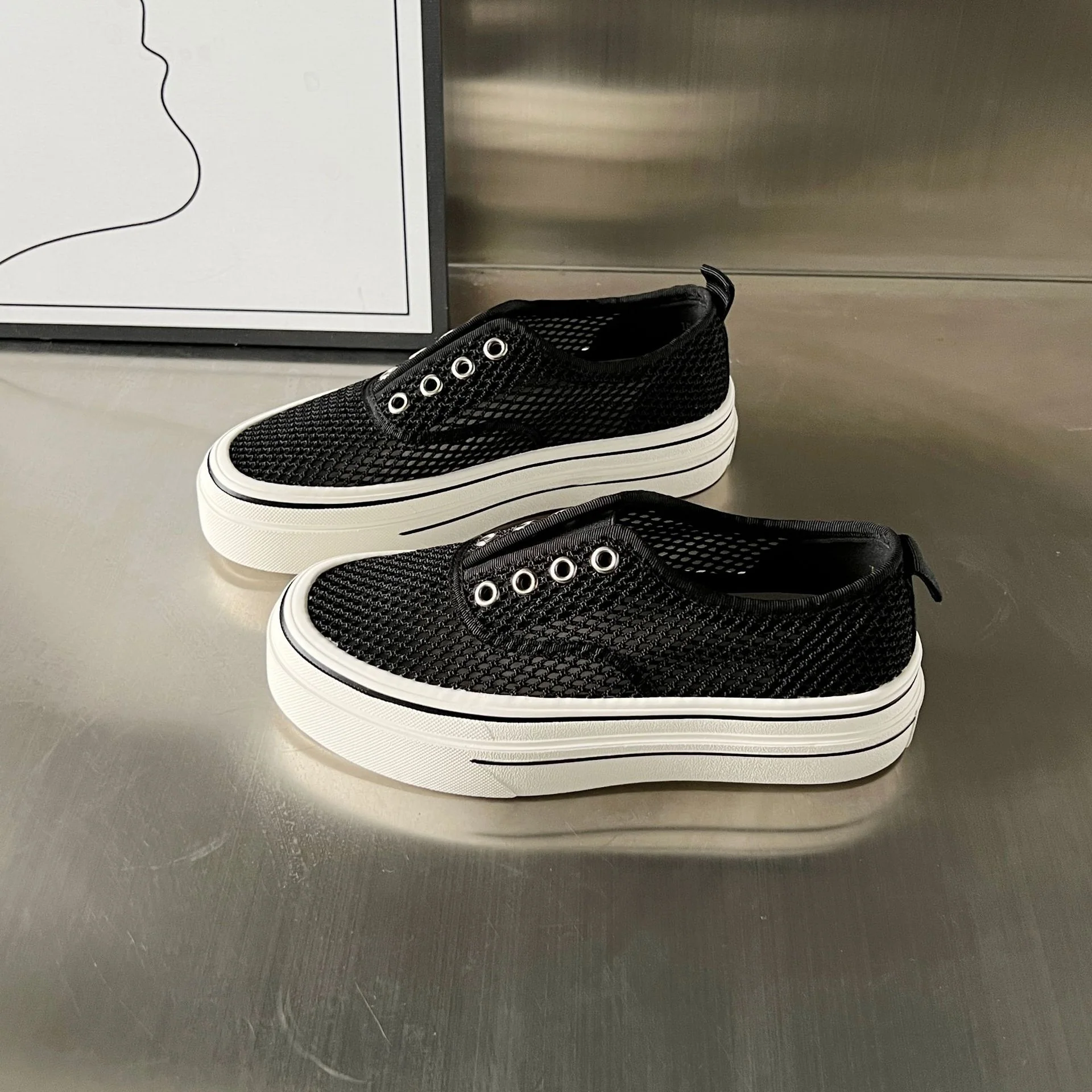 Damen Atmungsaktive Sneaker aus Mesh mit bequemem Innenfutter Heidi Mode - Image 7