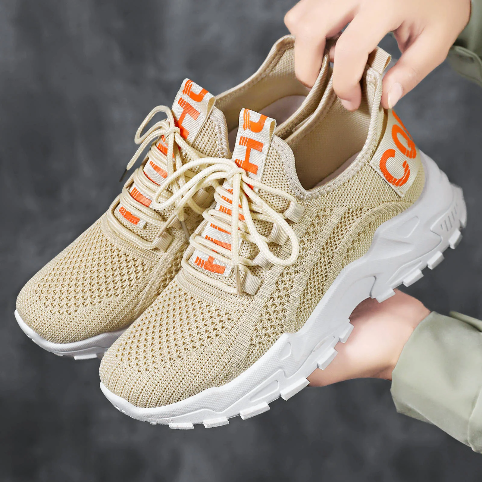 Damen Atmungsaktive Sneakers mit flexiblem Strickoberteil Heidi Mode - Image 4