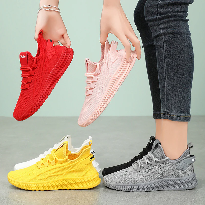 Damen Atmungsaktive Sport-Sneaker mit elastischem Obermaterial und dämpfender Sohle Heidi Mode - Image 4