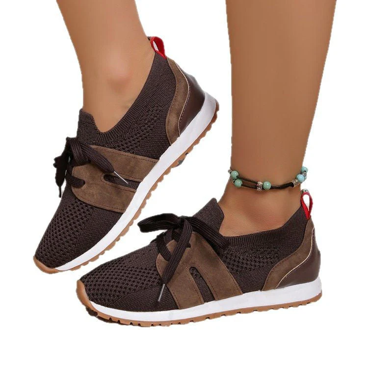 Damen Atmungsaktive Sport-Sneaker mit Flexiblem Gummizug und Rutschfester Sohle Heidi-Mode - Image 4