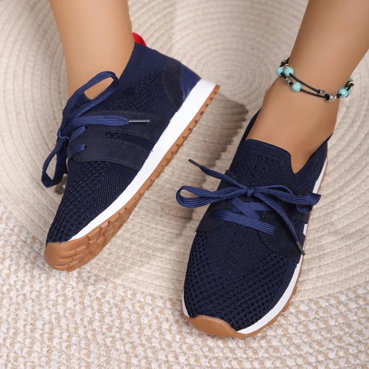 Damen Atmungsaktive Sport-Sneaker mit Flexiblem Gummizug und Rutschfester Sohle Heidi-Mode - Image 7