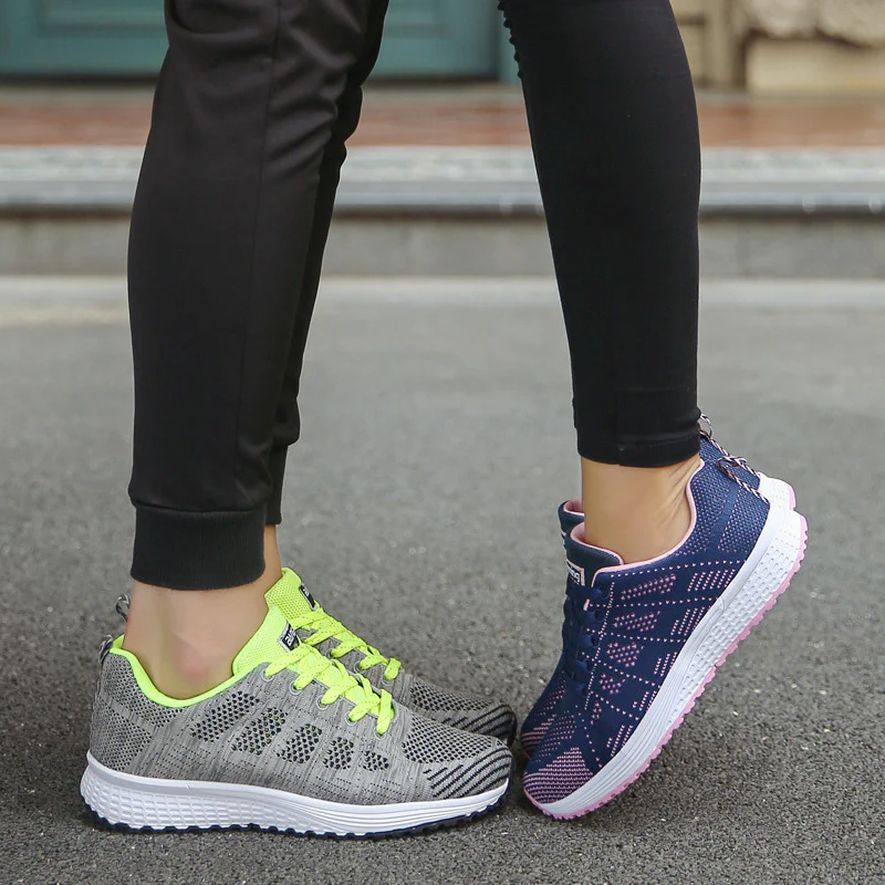 Damen atmungsaktive Sport-Sneaker mit flexiblem Obermaterial und rutschfester Sohle Heidi Mode - Image 2