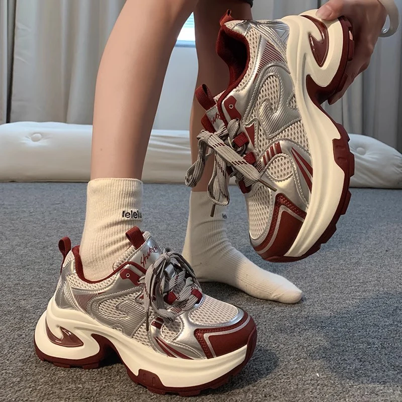 Damen Atmungsaktive Sport-Sneaker mit stoßdämpfender Sohle Heidi Mode
