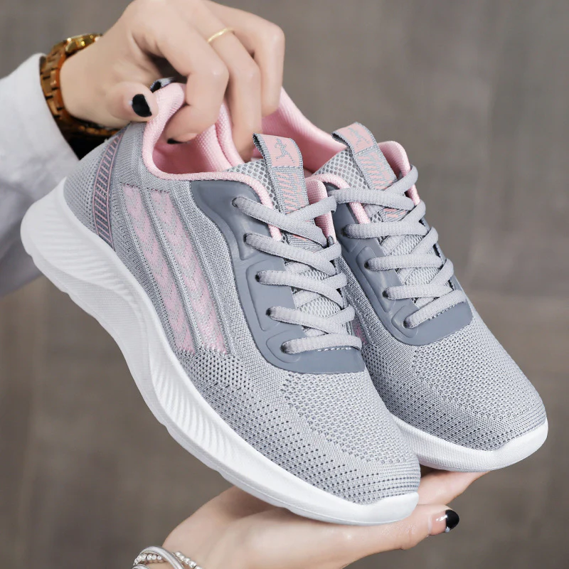 Damen Atmungsaktive Sport Sneakers mit flexiblem Strickdesign Heidi Mode - Image 2
