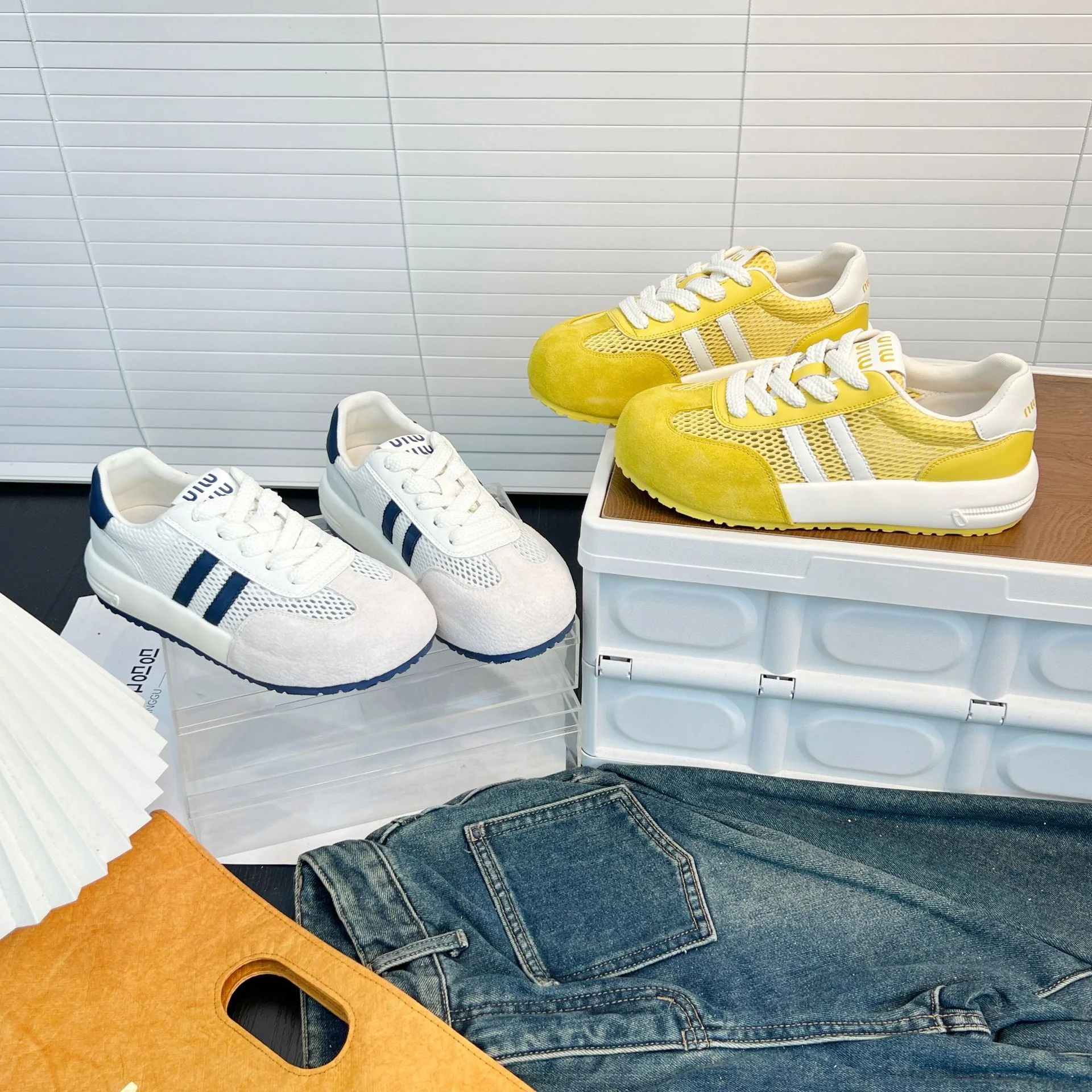 Damen Atmungsaktive Sportliche Sneakers mit innovativem Mesh- und Kunstlederdesign Heidi Mode - Image 3