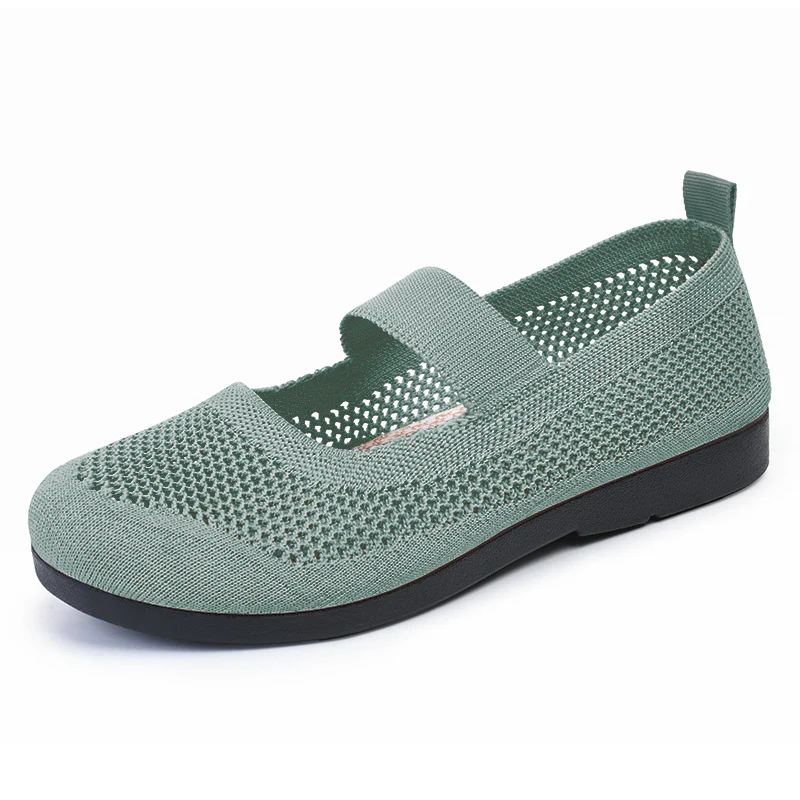 Damen atmungsaktive Strick-Ballerinas mit elastischem Riemen Heidi Mode - Image 5