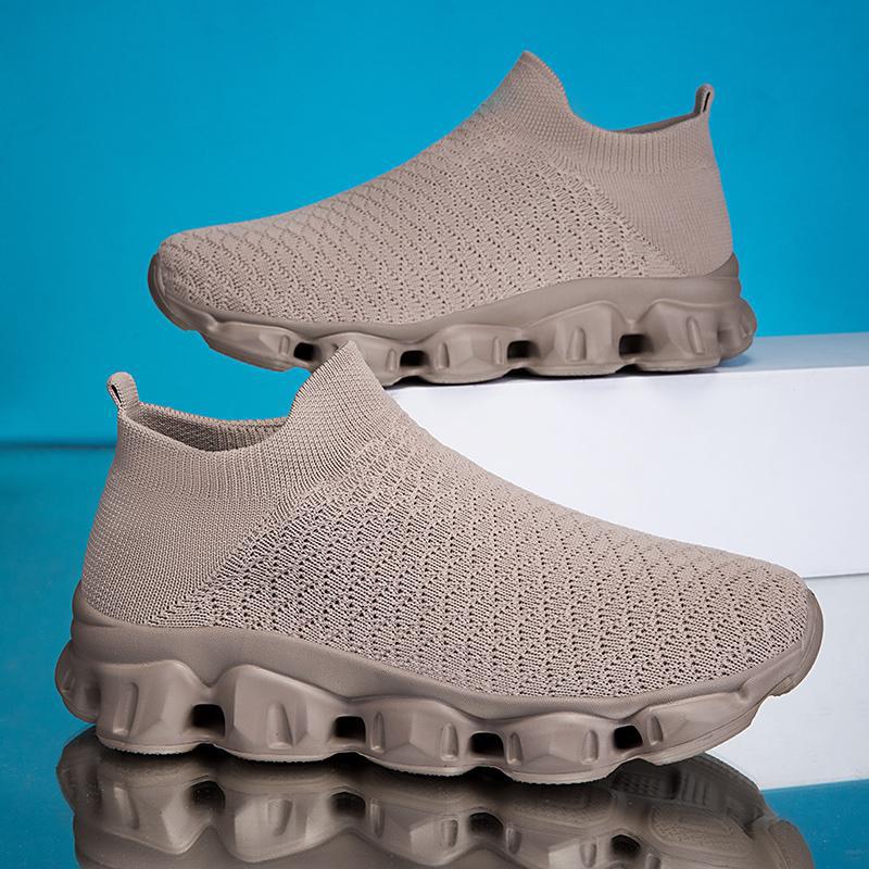 Damen Atmungsaktive Strick-Laufschuhe mit rutschfester Sohle Heidi Mode