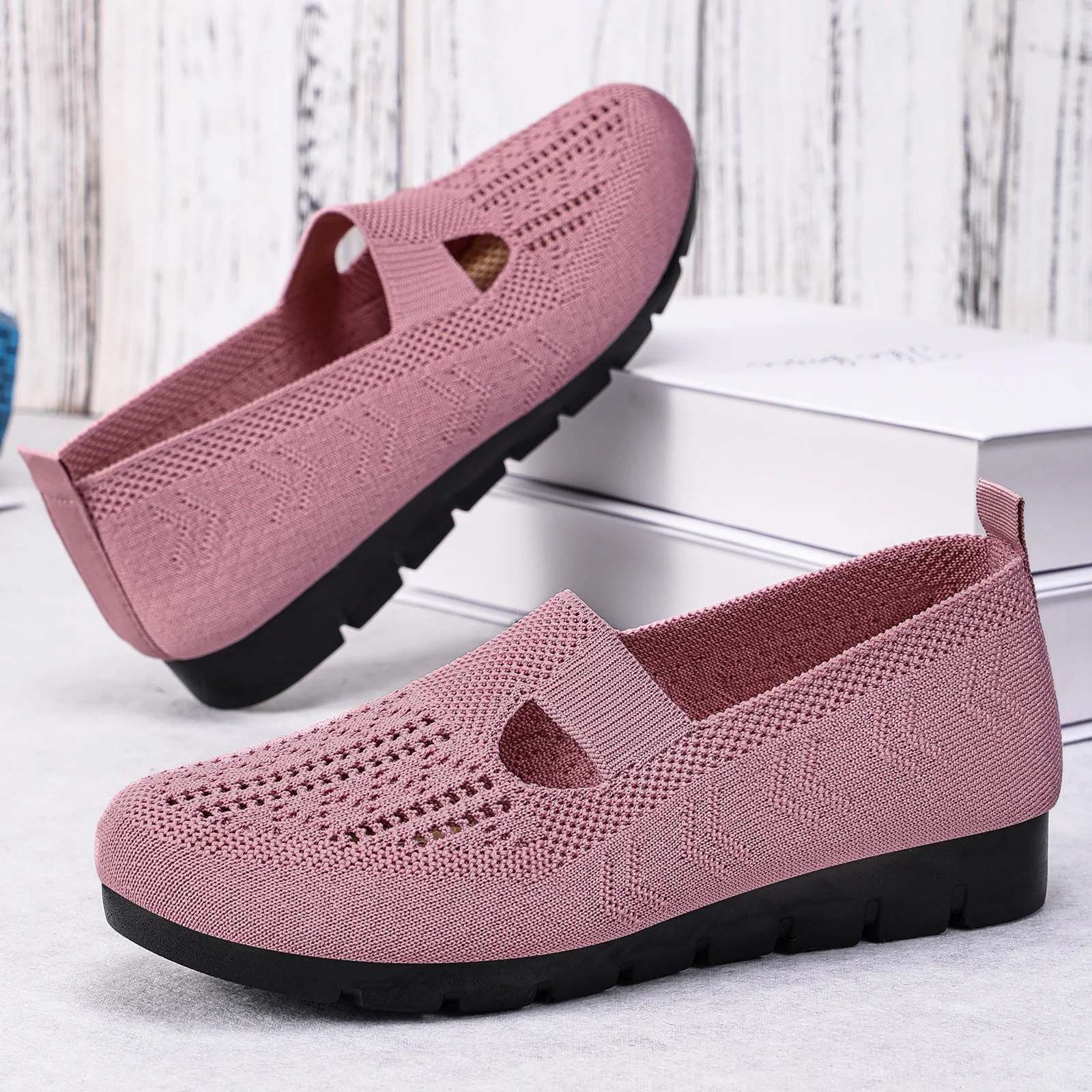 Damen Atmungsaktive und bequeme Freizeitschuhe mit elastischem Einsatz Heidi Mode - Image 3
