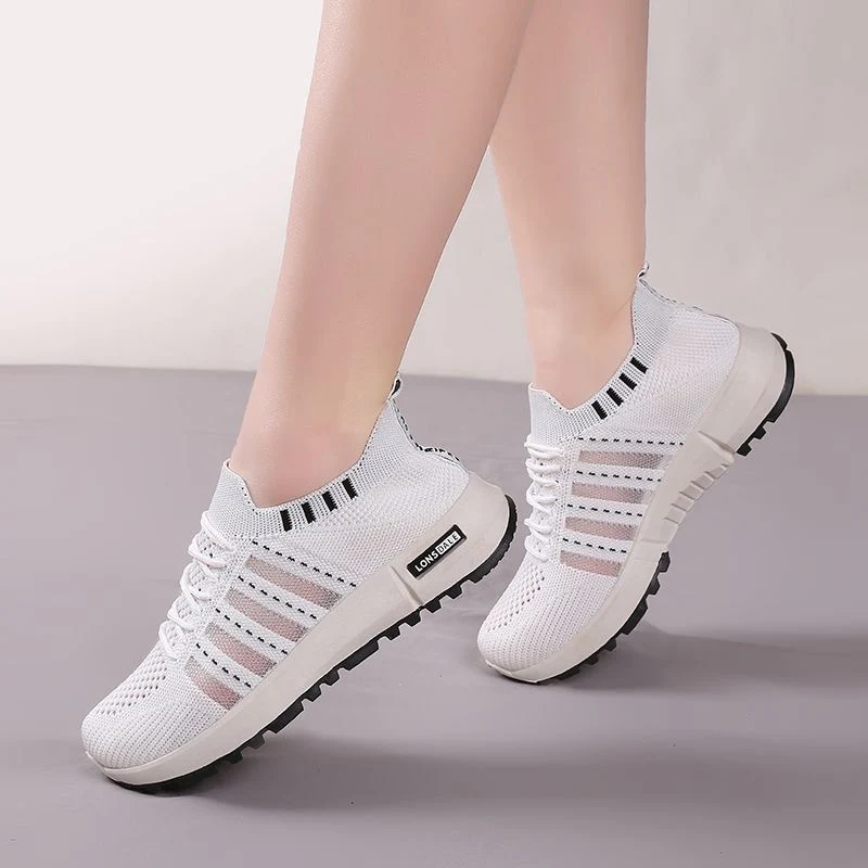Damen Atmungsaktive und elastische Sneakers mit weichem Strickmaterial Heidi Mode - Image 2