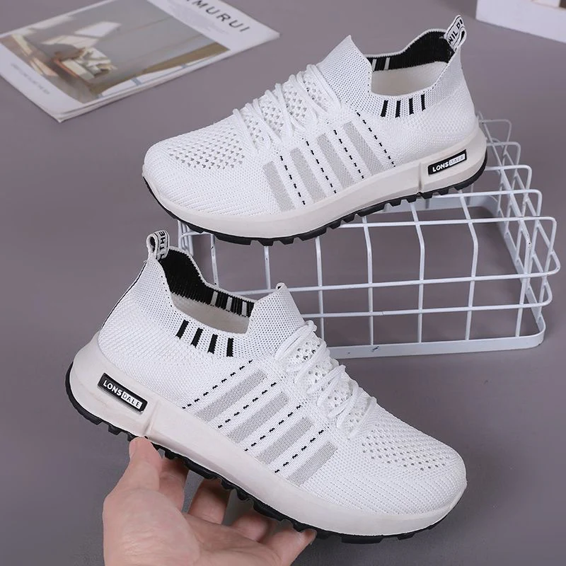 Damen Atmungsaktive und elastische Sneakers mit weichem Strickmaterial Heidi Mode - Image 4