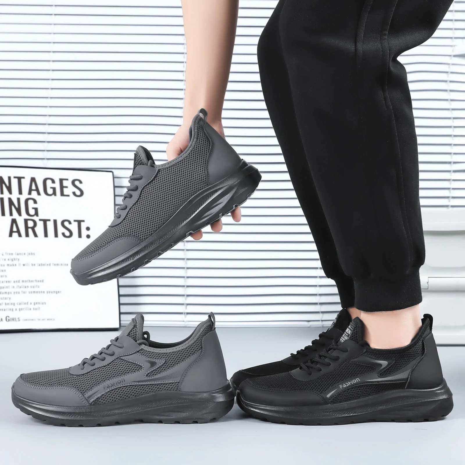 Damen Atmungsaktive und flexible Läufer-Sneaker mit dämpfender Sohle Heidi Mode - Image 4