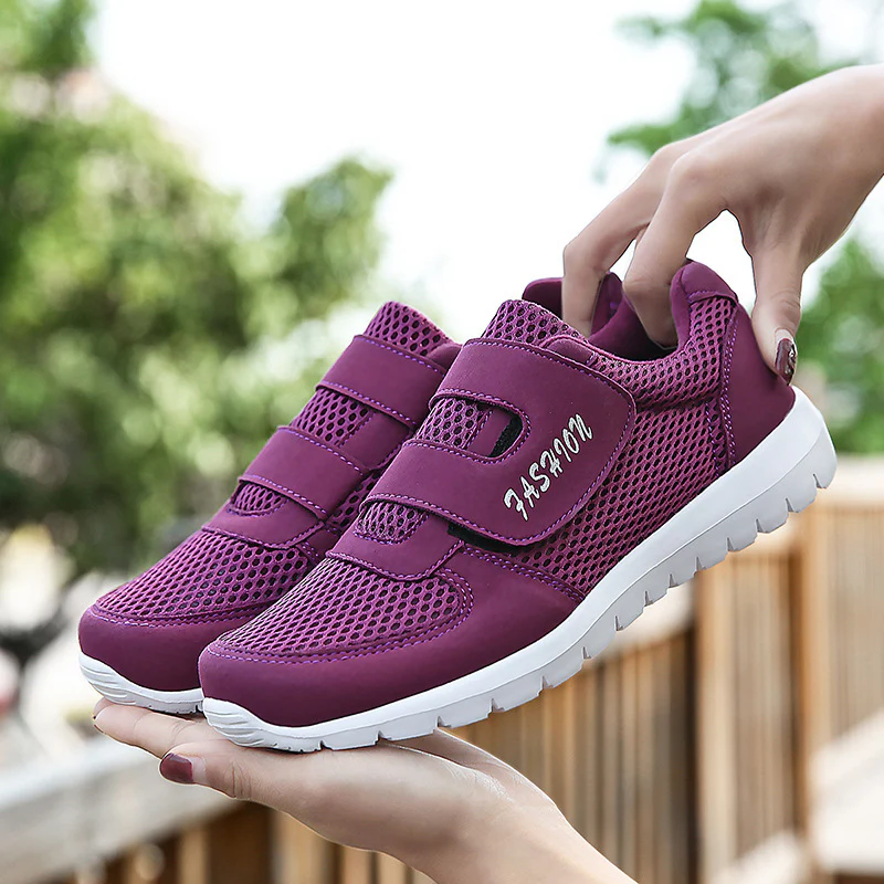 Damen Atmungsaktive und flexible Sneakers mit praktischem Klettverschluss Heidi Mode - Image 3