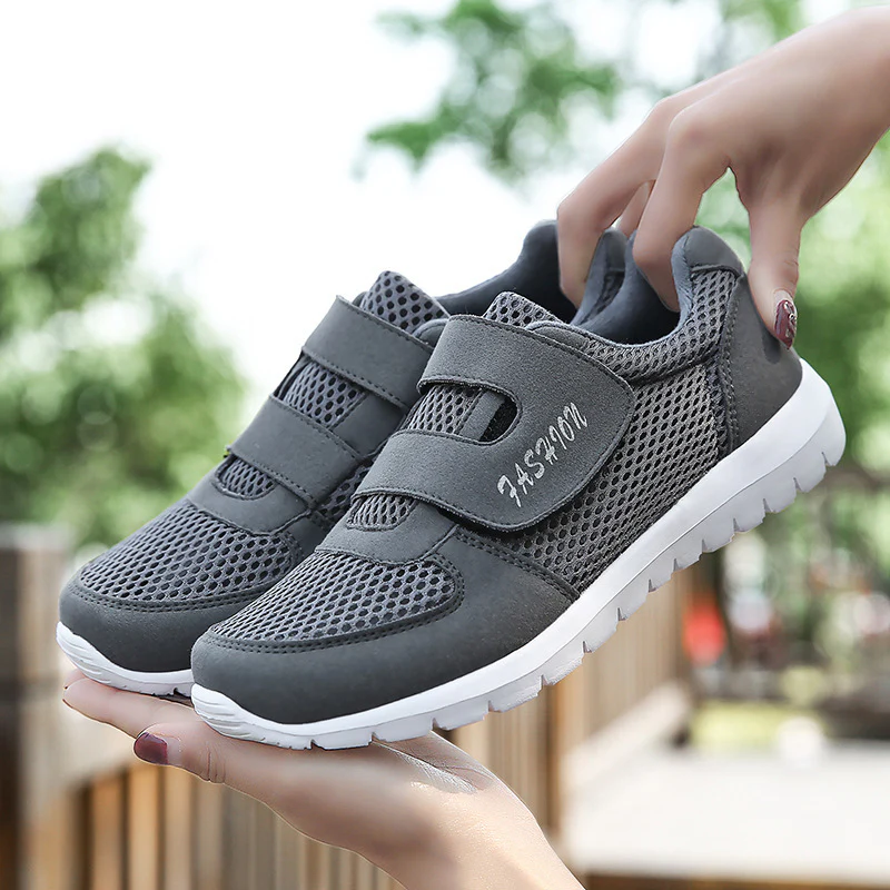 Damen Atmungsaktive und flexible Sneakers mit praktischem Klettverschluss Heidi Mode - Image 4