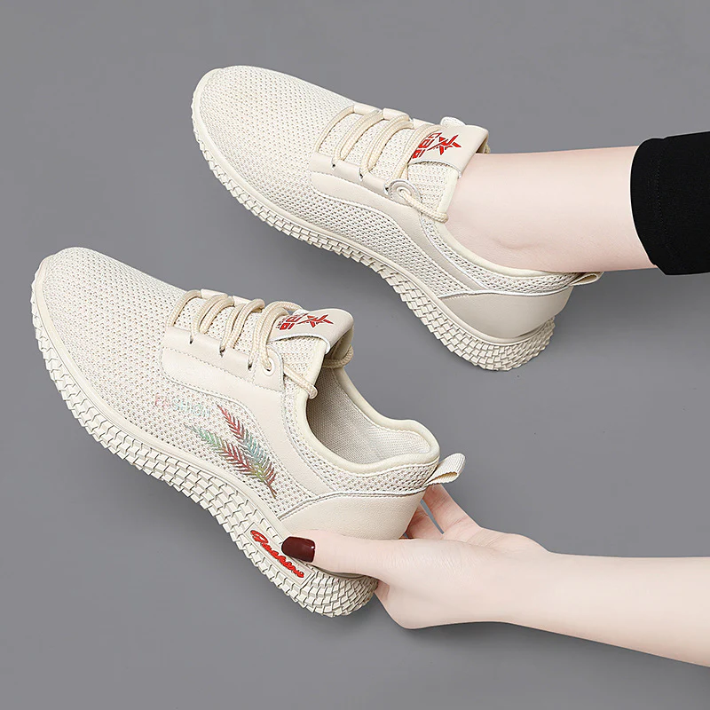 Damen Atmungsaktive und leichte Freizeitsneaker mit rutschfester Sohle Heidi Mode