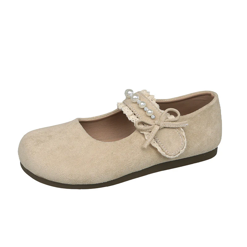 Damen Ballerina mit elegantem Schleifenverzierung und hochwertiger Plüschoberfläche Heidi Mode - Image 7