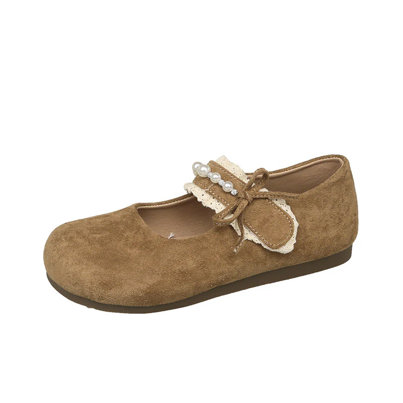 Damen Ballerina mit elegantem Schleifenverzierung und hochwertiger Plüschoberfläche Heidi Mode - Image 9