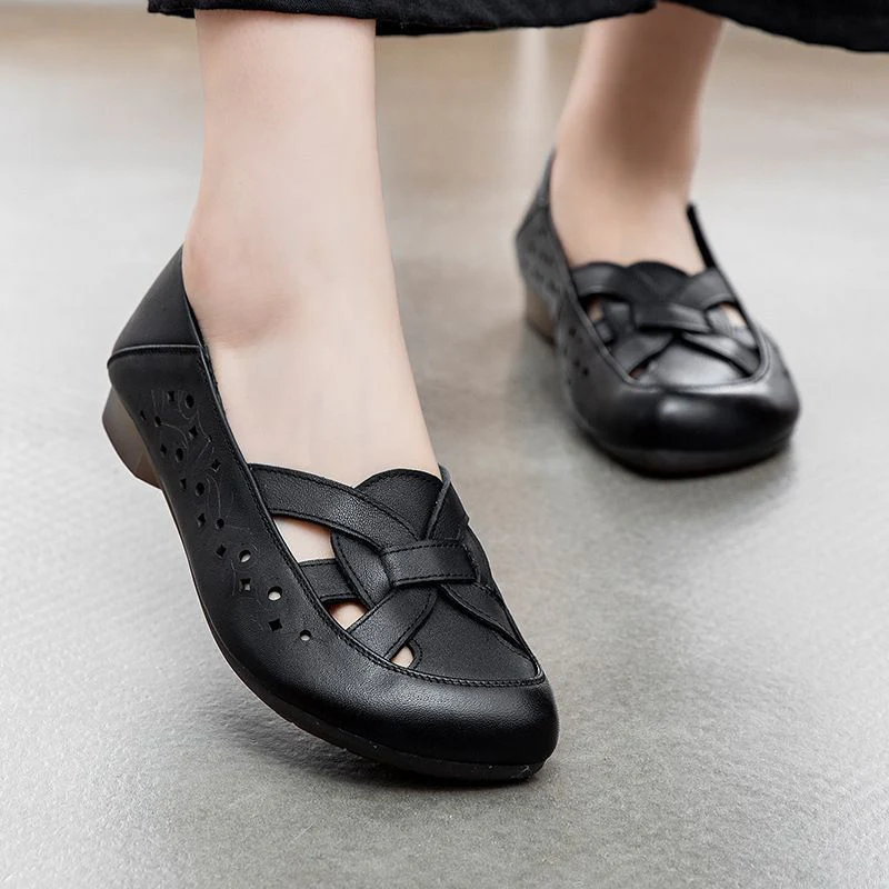 Damen Ballerina-Schuhe mit dekorativen Cut-Outs und bequemem Innenfutter Heidi Mode - Image 8
